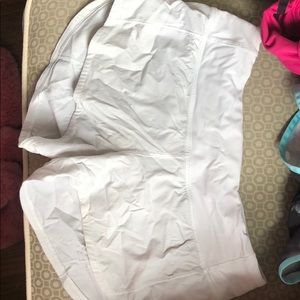 White 2inch lulu lemon shorts